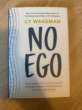 Cy Wakeman "No Ego" Hardcover - White with Navy & Yellow Text